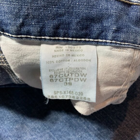 Vintage Y2K Wrangler Denim Carpenter Jorts Baggy Relaxed Fit Cargo Jean Shorts - Picture 5 of 11